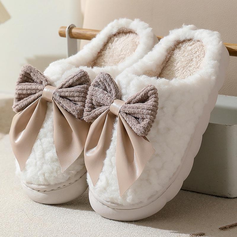 Winter Fur-Slippers: Women's & Men's Cozy Cotton, Velvet-Lined, Thick Sole for Indoor Warmth