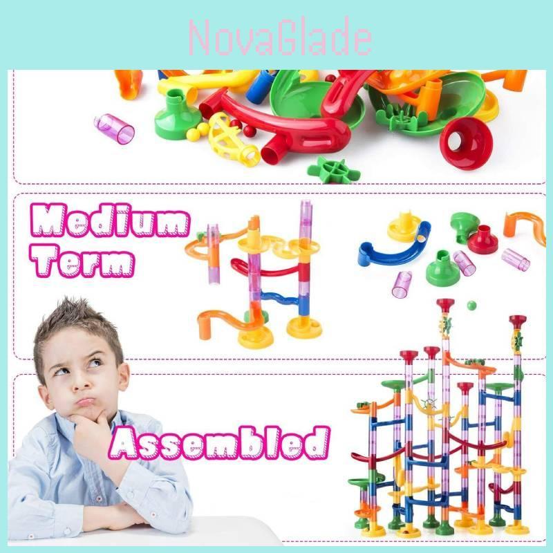 Interaktives Bauspielzeug Transformierbare Kugelbahn Murmelbahn Labyrinth Bauset für Kinder