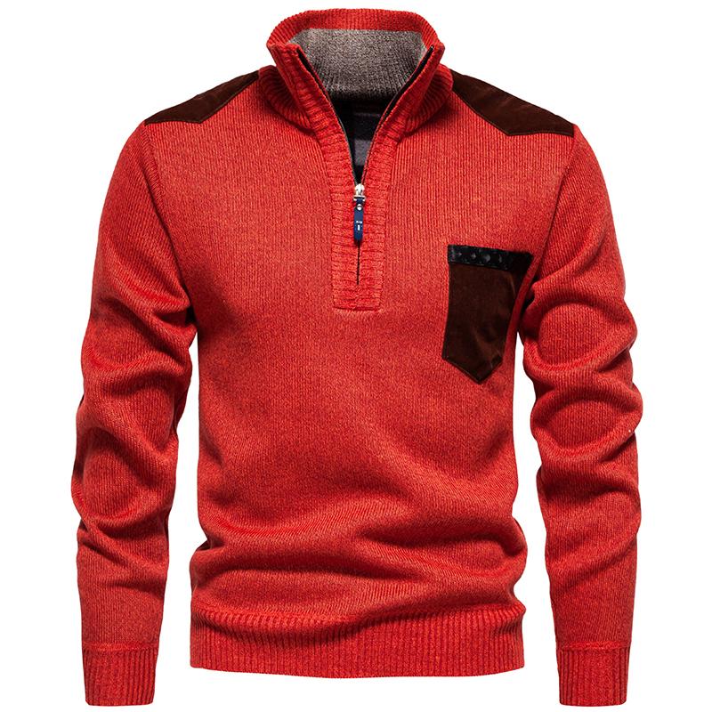 2025 Men Autumn Winter Warm High Neck Sweater Korean Casual Pullover Solid Color Slim Fit Jacket Men Knitted Hig-hquality Fashion Top
