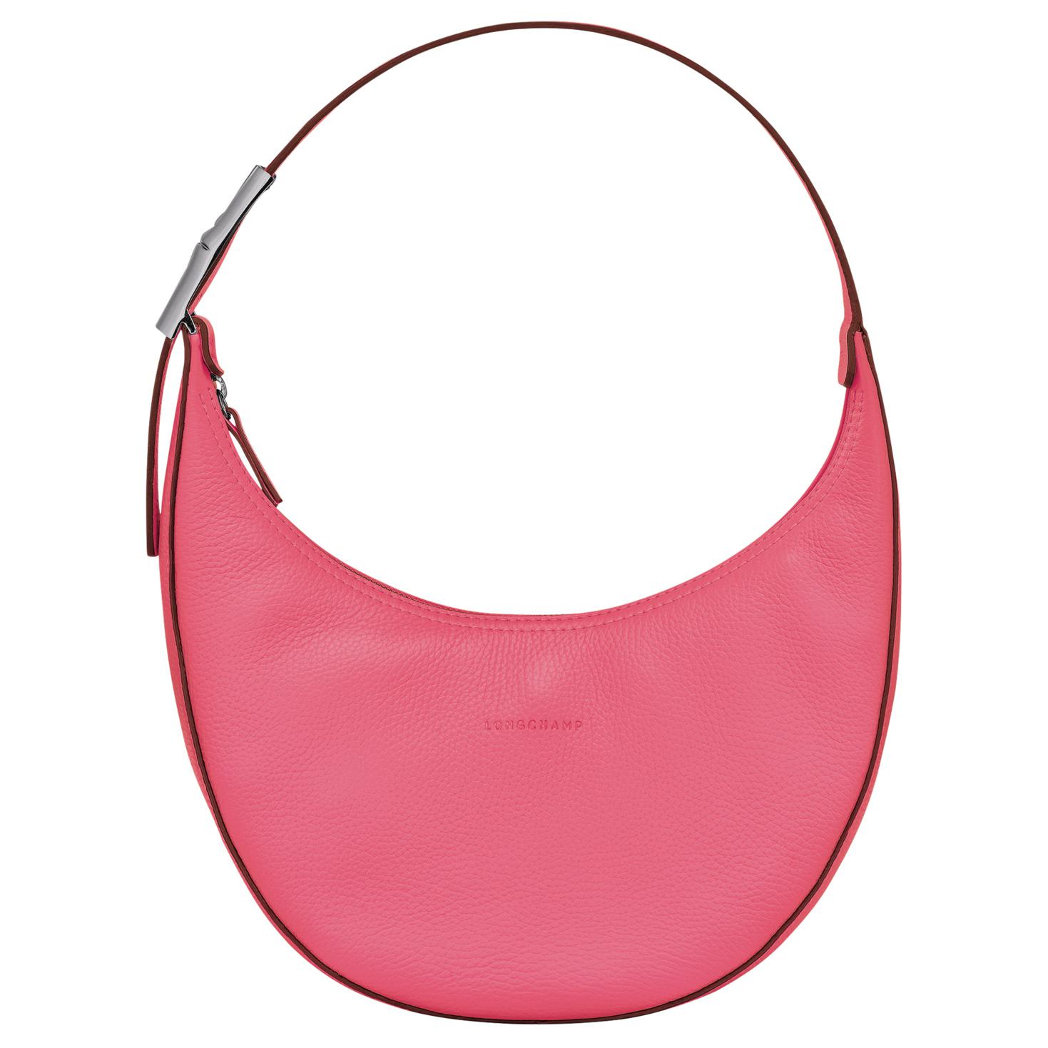 

Longchamp Le Roseau Solid Color Embossed Logo Hardware Buckle Leather Half Moon Handheld Shoulder Bag Women Handbags Pomegranate-Red 10218968P76 Basic Set (Bag+Dust Bag)