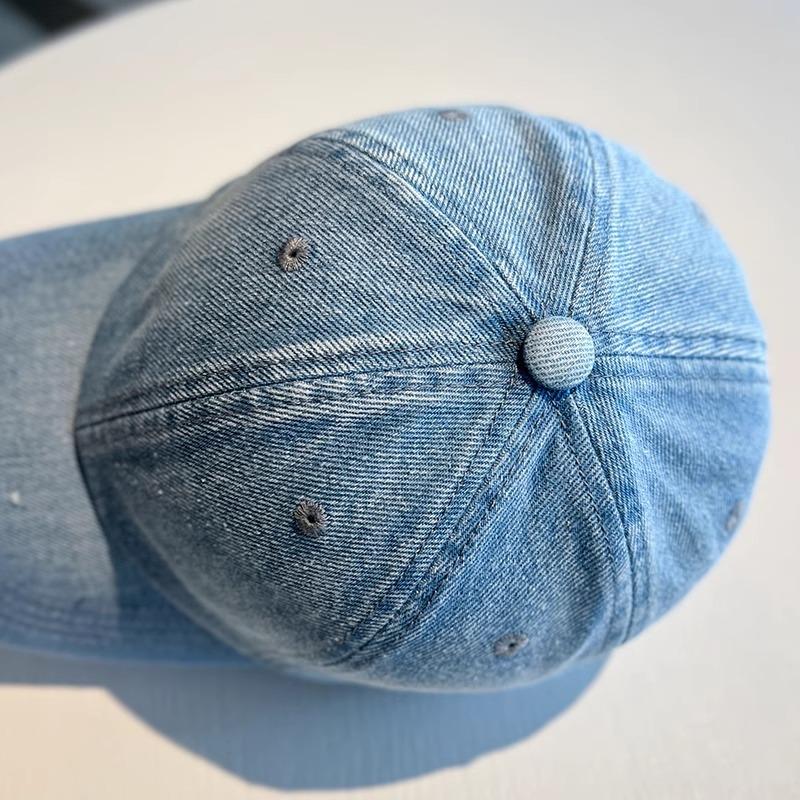 Unisexová džínsová snapback baseballová čiapka so šiltom - Y2K kórejský štýl pre otcov