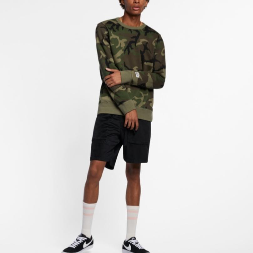 Nike Pullover Herren Olivgrün Rundhalsausschnitt Moderat Regulär CN5374-222