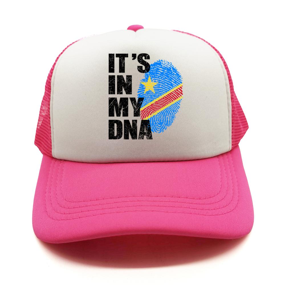Democratic Congo Flag Trucker Hat Adjustable Mesh Baseball Cap Patriotic Congo Casual Sun Hats for Unisex Women