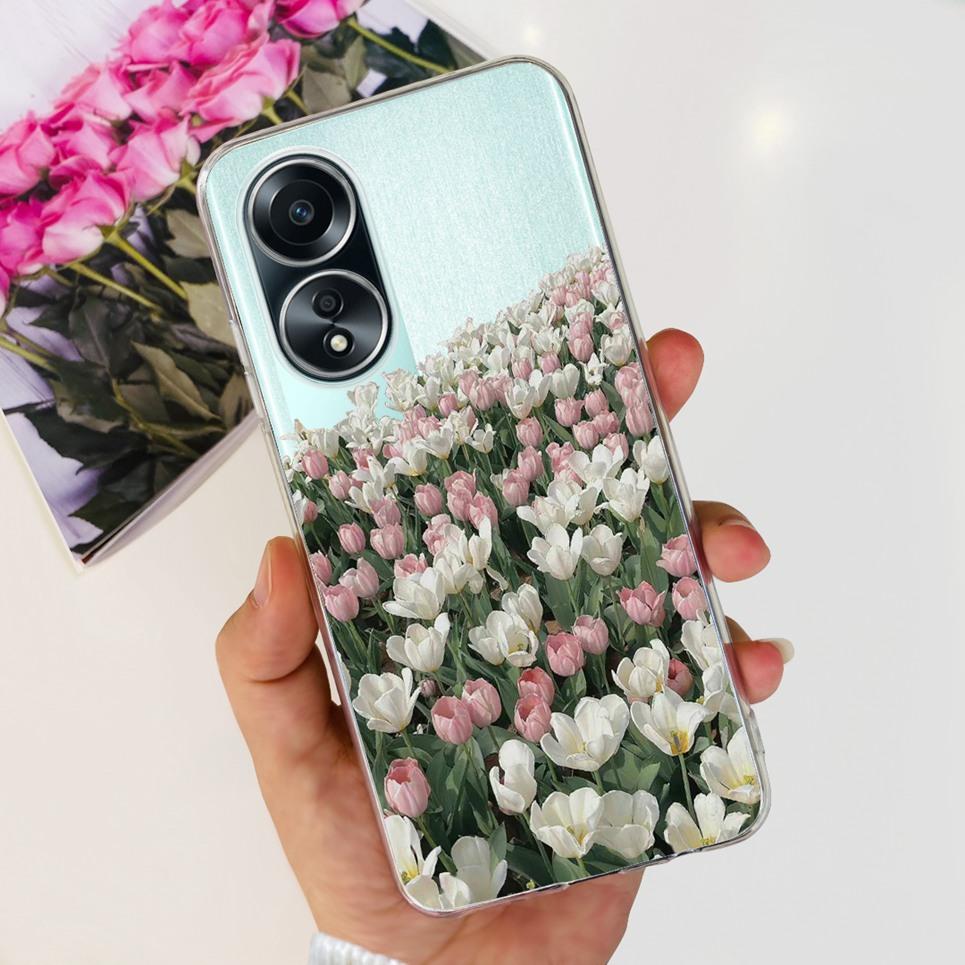 Case For Oppo A58 4G Cute Butterfly Soft Clear Shockproof Phone Cover For OppoA58 OppoA58 A 58 4G CPH2577 Fundas Capa Coque