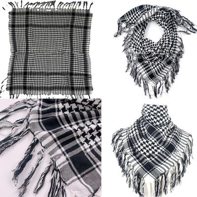 Lightweight Adult Lattice Pattern Shemagh Scarf Multi Purpose Headscarf Adjustable Religious Scarf Outdoor Headwrap