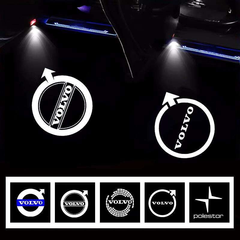 Car Door Welcome Light Logo Projector Lights Accessories For Volvo XC90 V90 V60 XC60 V40 S80 S60 S90 C40 XC40 V70 XC70 C30 C70 E