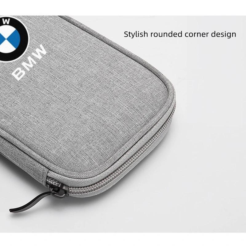 Car Sticker 2025 Hot Portable Storage Bag for Keys Car Driver's License Cable Gadget Card Pouch For BMW E39 E46 E36 E53 E90 E60