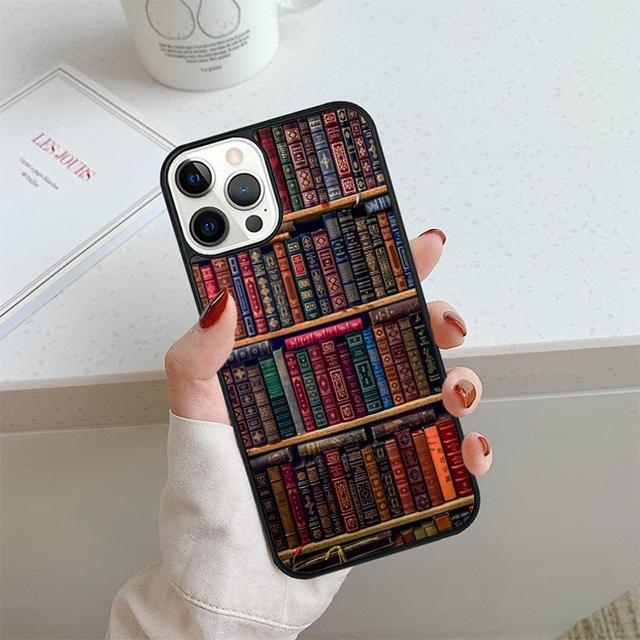 Library Book Phone Case For iPhone 17 Air 14 15 16 13 12 Cover For Apple iPhone 17 Air 14 15 16 Pro Max 6S Plus Coque