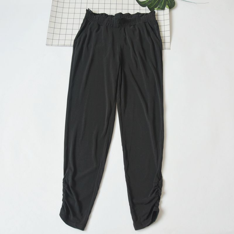 

Foreign Single Women s Modal Loose Casual Homewear Pants Pajama Pants Spring and Summer Thin Cool Sports Jogger Pants Can Be Outwear Washed Black M