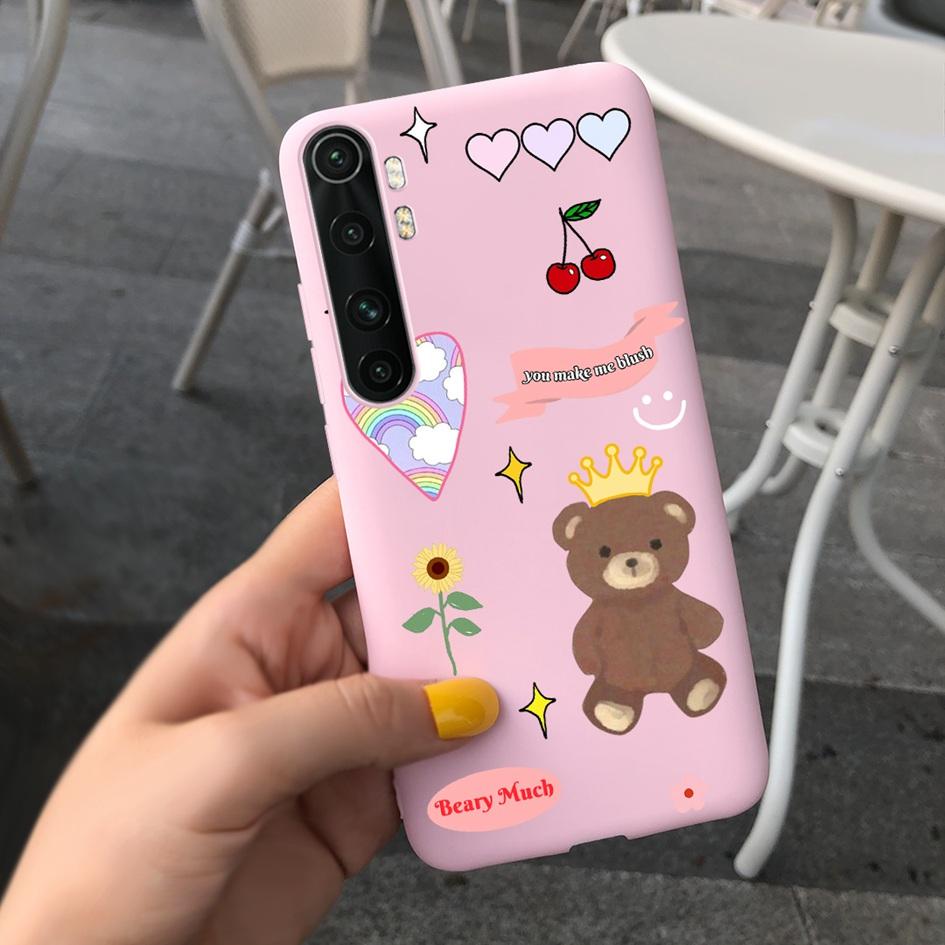 For Xiaomi Mi Note 10 Lite Case 6.47" Fashion Cute Girls Painted Soft TPU Cover For Xiaomi Note 10 Lite MiNote10 Lite Phone Case