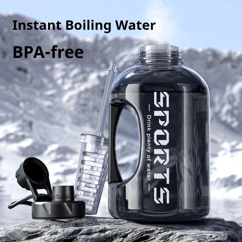1800/2600ML Sports Water Bottle with Straw Gym Cycling Cup Large Capacity Accurate Calibration Fitness Camping Men Water Kettle 1