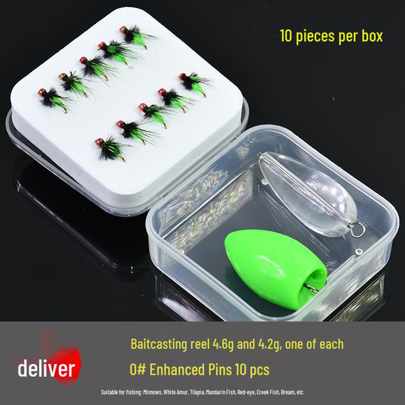 White Strip Fishing Rig: Micro Lure Baits, Mosquito Fly Hooks, Feather Lure, and Imitation Melon Seed Bait