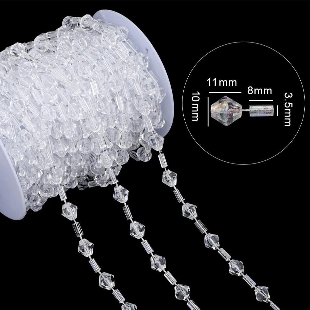 Transparent Icicle Snowflake Beaded Curtain - Acrylic Christmas Tree Ornament