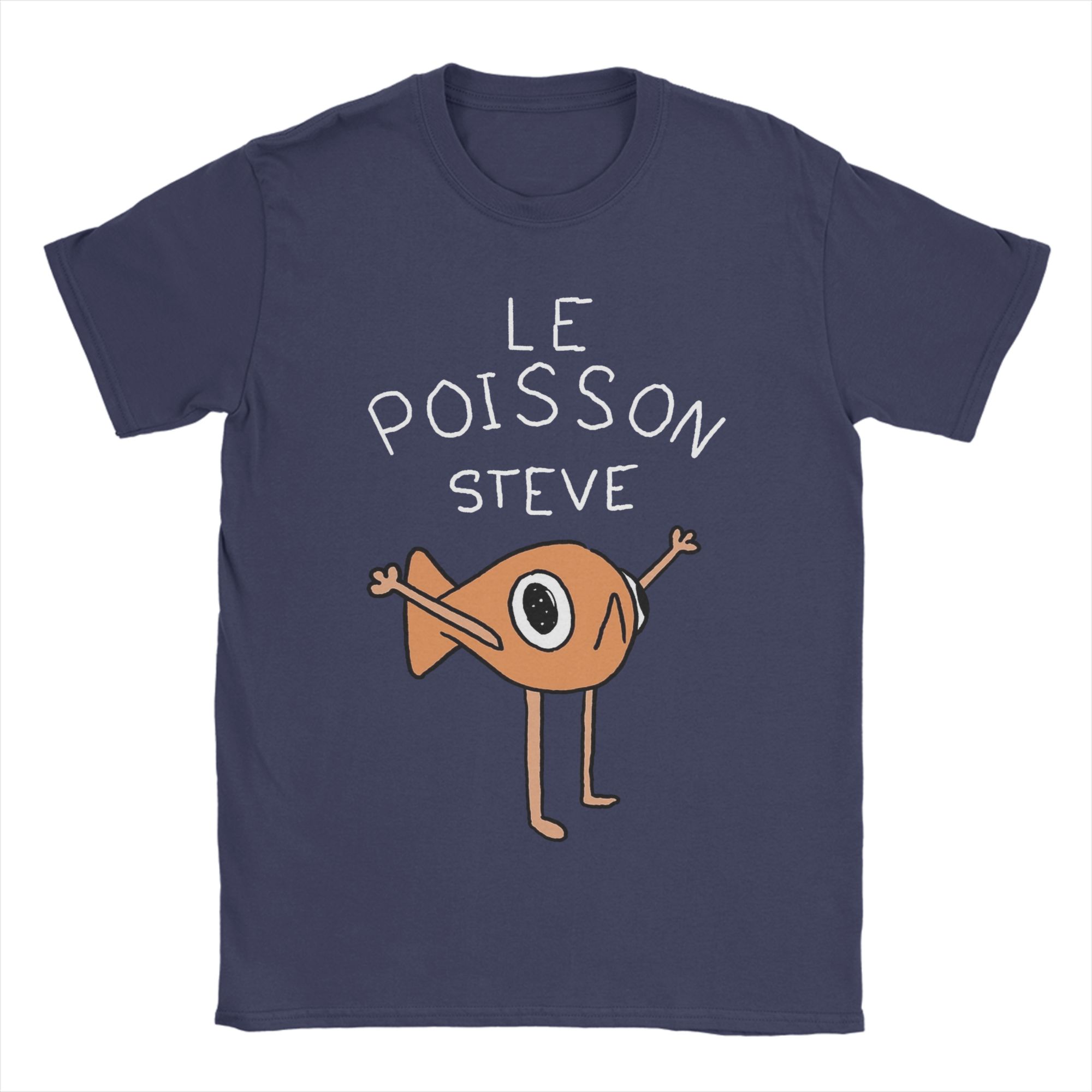 

Men s T-Shirts Fish Le Poisson Steve Meme Novelty 100% Cotton Tees Short Sleeve T Shirts Round Neck Tops Gift Idea 4XL
