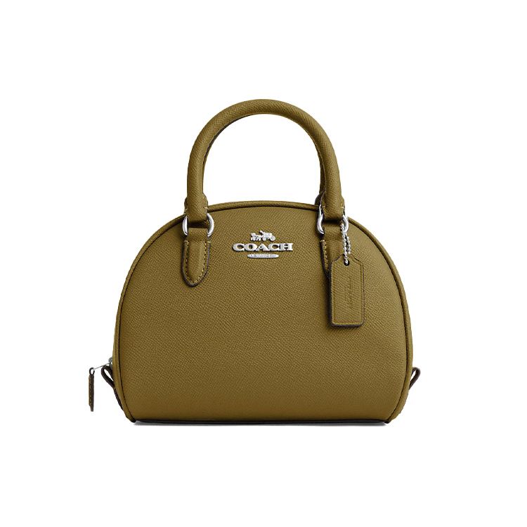 

Coach Sydney Solid Color Minimalist Crosshatch Zip Closure Crosshatch Leather Shell Bag Women Shoulder Bag Brown CM316-SVC9 Basic Set (Bag+Dust Bag)