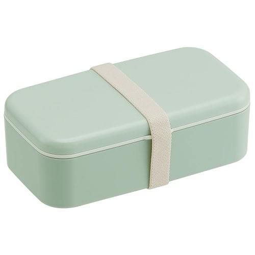 Skater Biomass Bento Box with Chopsticks, 600ml Capacity, Lunch Belt Included, Dishwasher and Microwave Safe, Made In Japan, Sepia Green, PLB6HB