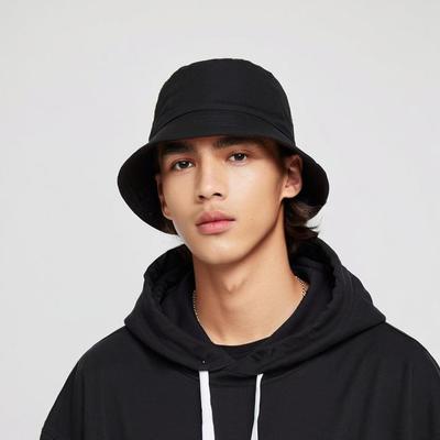 Pure Cotton Fisherman Hat Japanese Solid Color Face Small Bucket Hat Men and Women Light Basin Hat Embroidery
