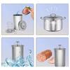 Stainless Steel Meat Press for Deli Style Slices with Precision Thermometer 304 Grade 20 x 11.5 cm Compact Design