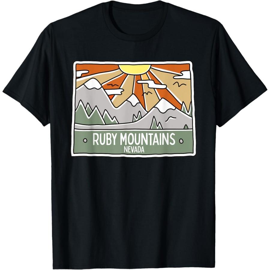 Ruby Mountains Nevada Mountains Sunshine NV Trip Souvenir T-Shirt for Men Women Kids XXXXXL чёрный