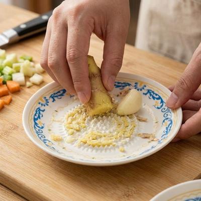 Quickly Release Mud Garlic Grater Plate Wear-resistant Vegetable Grinding Tool  Serving Dish