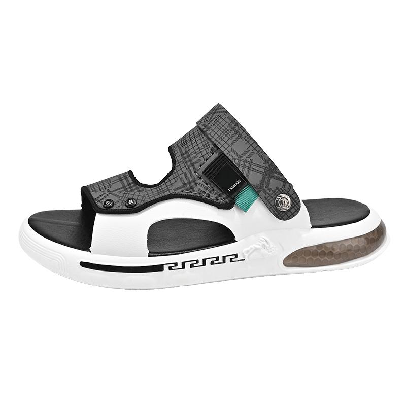 Fashion 2025 Mens Dual Strap Sandals 2 Color Summer Slide Shoes Non Slip Beach Sandals with Arch Support Quick Dry Design