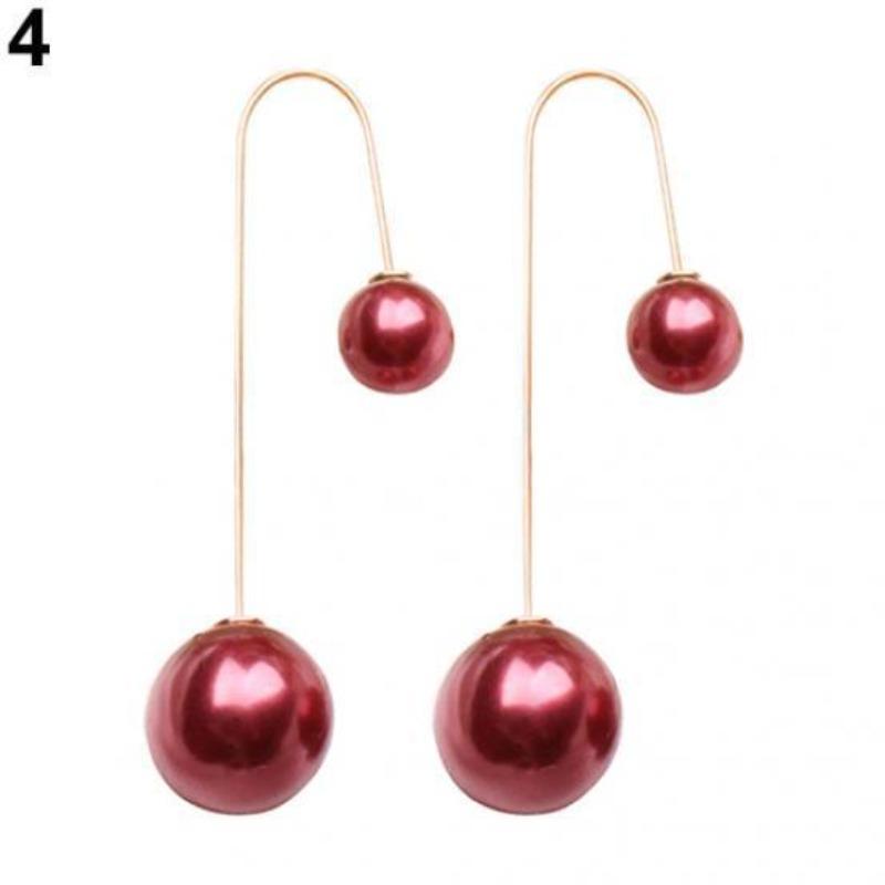 Women's Earrings Made of Metal Alloy with Artificial Pearls