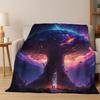 Tree of Life Nordic Mythology Yggdrasil Nature cartoon Flannel Blanket Soft Throw Blanket for Bedroom Living Room Bed Travel kid
