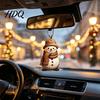 Durable Acrylic Hanging Pendant Cute Snowman Pendant 2D Flat Car Rearview Mirror Charming Winter Holiday Decoration with Keychain Ring Christmas