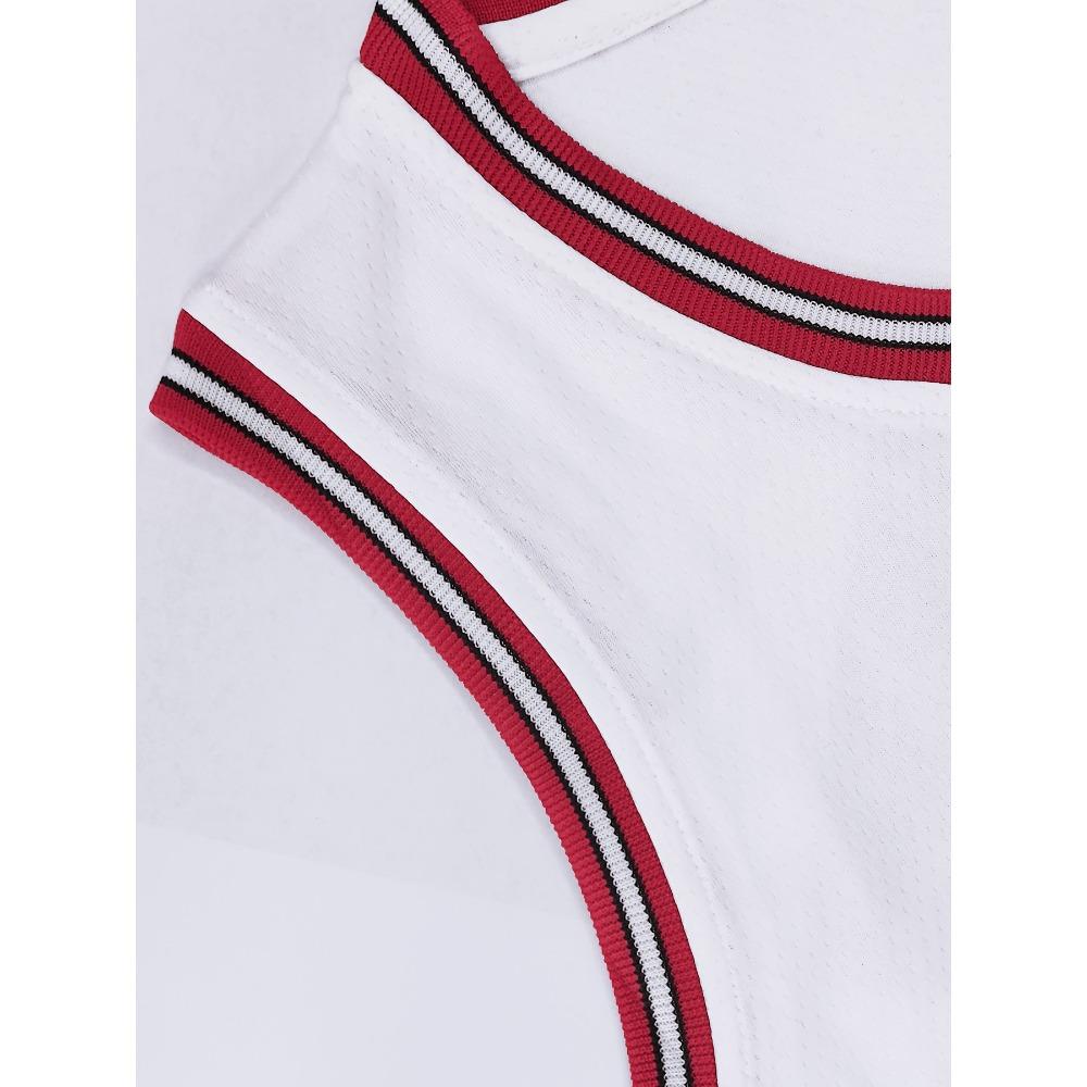 White No. 77 vest, basketball vest, competition suit, American basketball sports vest.