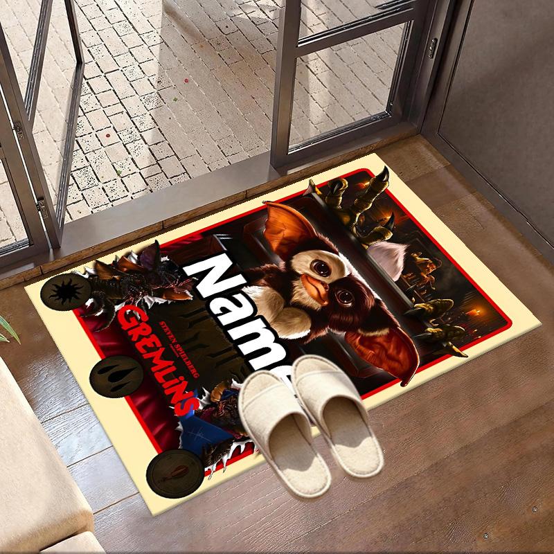 Custom Name Personalized Gizmo Print Carpet, Versatile Home Decor Rug, for Playroom, Apartment, Balcony, Entryway, Hallway Gift