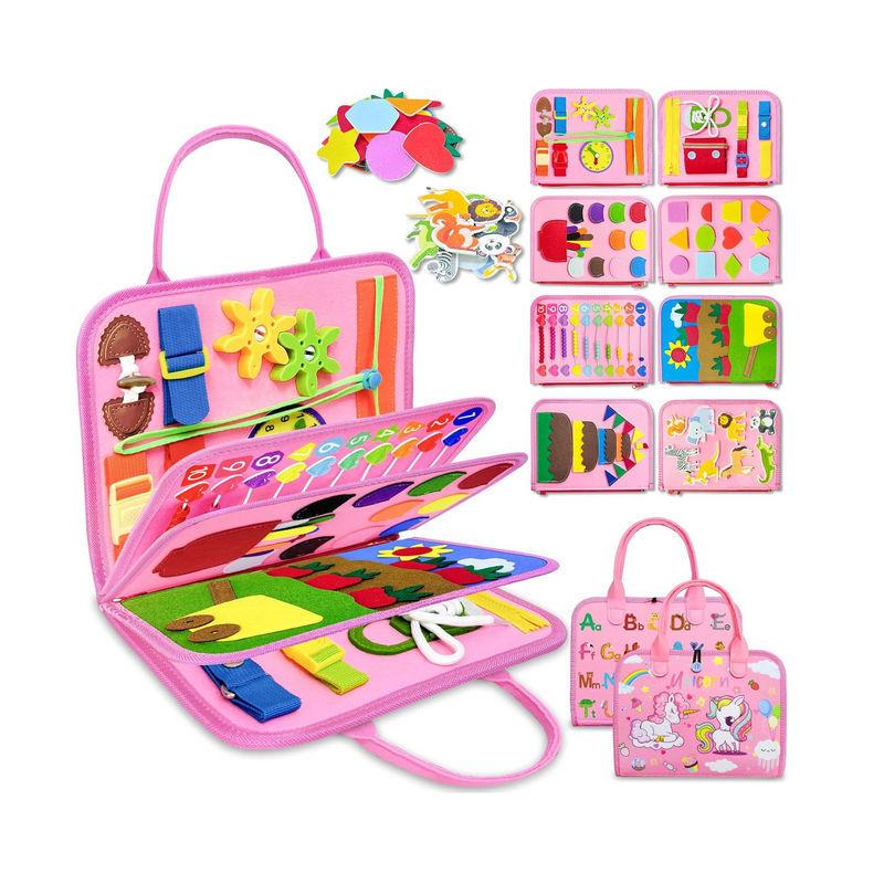 Montessori Early Education Quiet Book Hand Tear Velcro Cloth Book Baby Infant Puzzle Busy Edition Learning Board