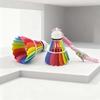 Printed Badminton Keychain Polylactic Acid Ornament Colorful Portable Decoration for Daily Use by Sports Admirers