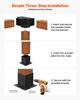 Pergola Bracket Kit, 4x4 Inch (Inner Size 92 X 92 Mm), 2 Pcs 4-Way Heavy Duty Corner Bracket Woodworks DIY Post Base Kit, Easy Installation Wooden