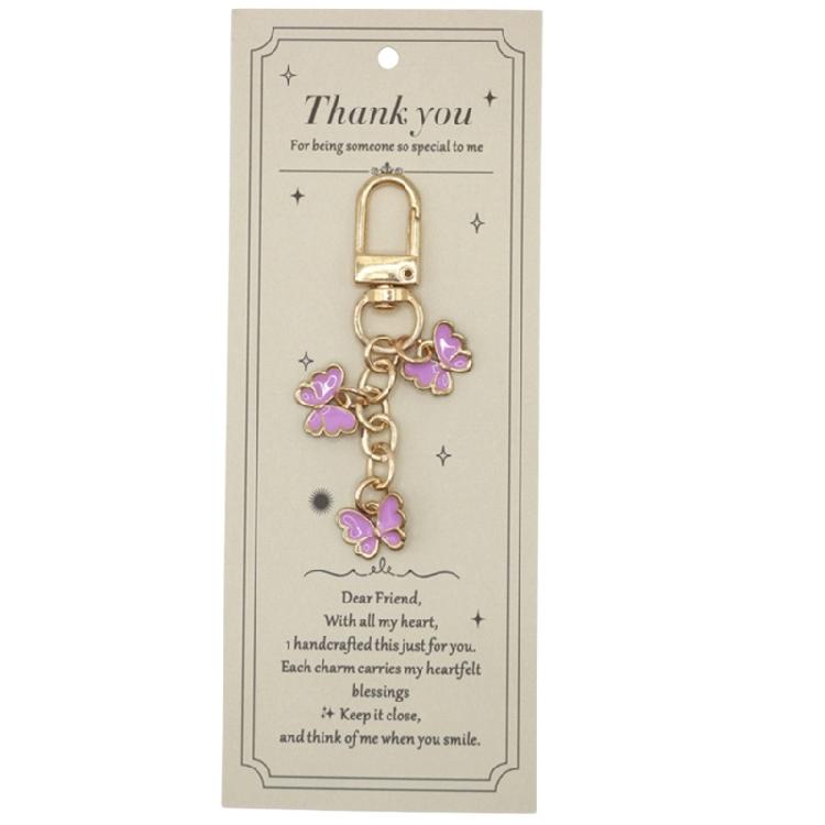 Practical Butterfly Keychain Metal Construction Secure Closure for Keys and Bag Decors Everyday Convenience and Style