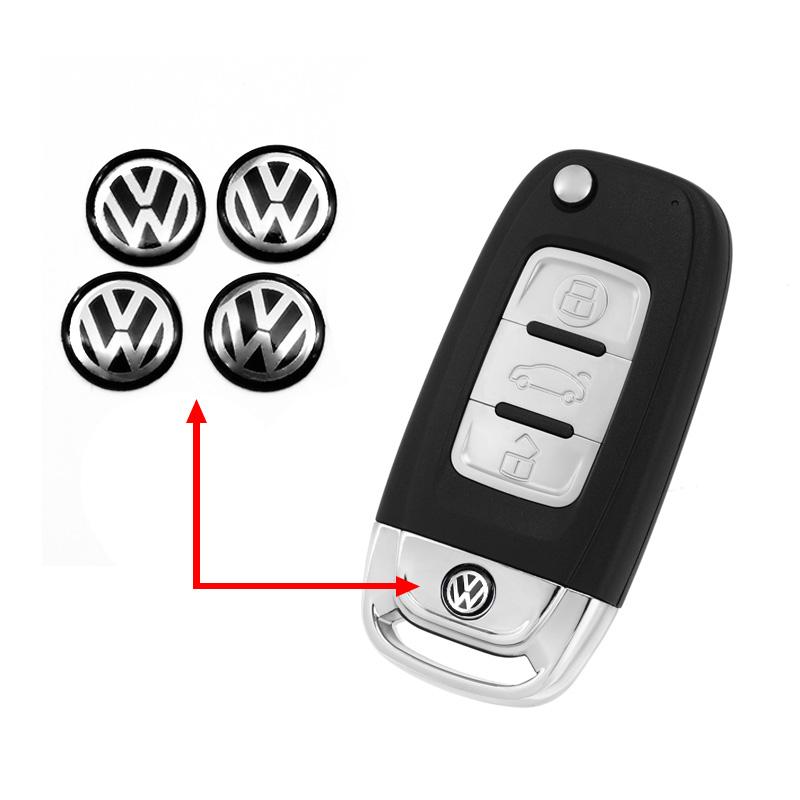 2026 Hot 14mm 11mm For VW GTI Golf 5 7 Mk6 Passat B5 B6 Polo Scirocco Jetta Car Remote Control Key Sticker Badge Emblem Decal Accessories
