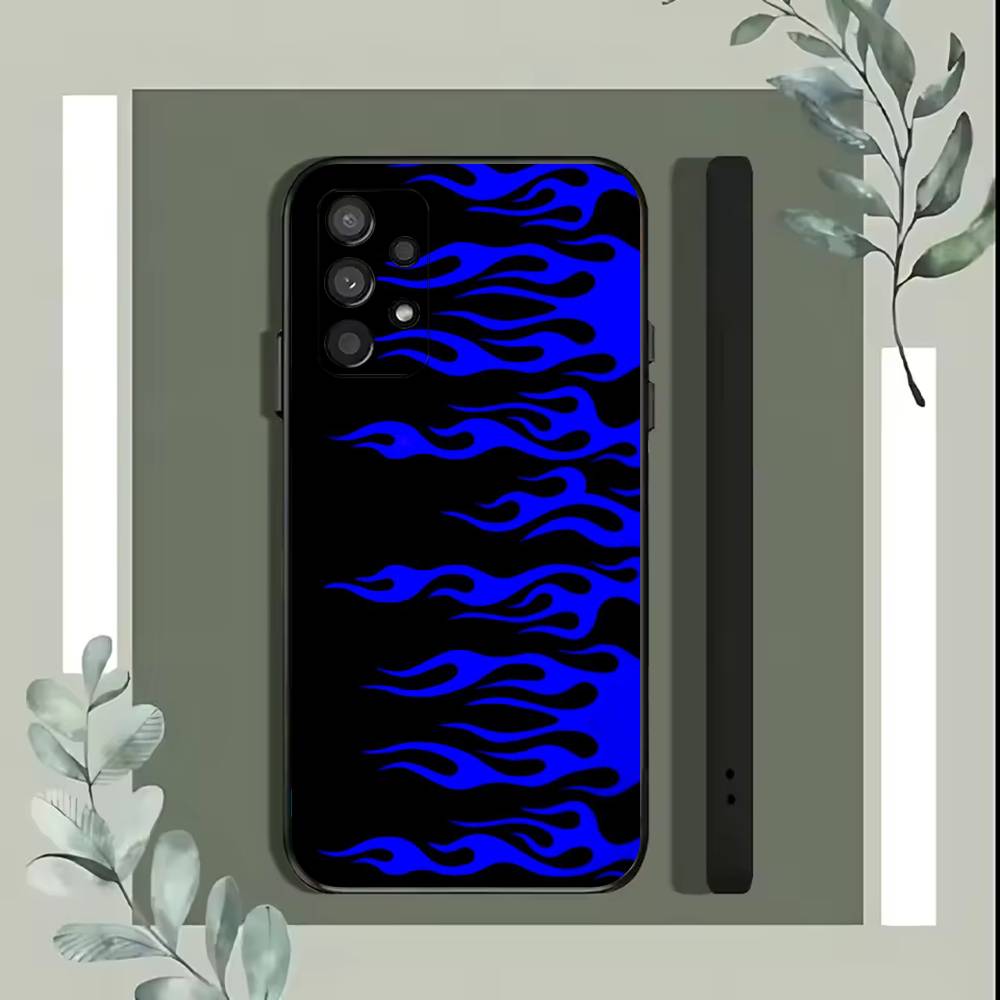 Creative Fashion Flame Phone Case For Samsung S25,S24,S21,S22,S23,S30,Ultra,S20,Plus,Fe,Lite,5G Black Cover