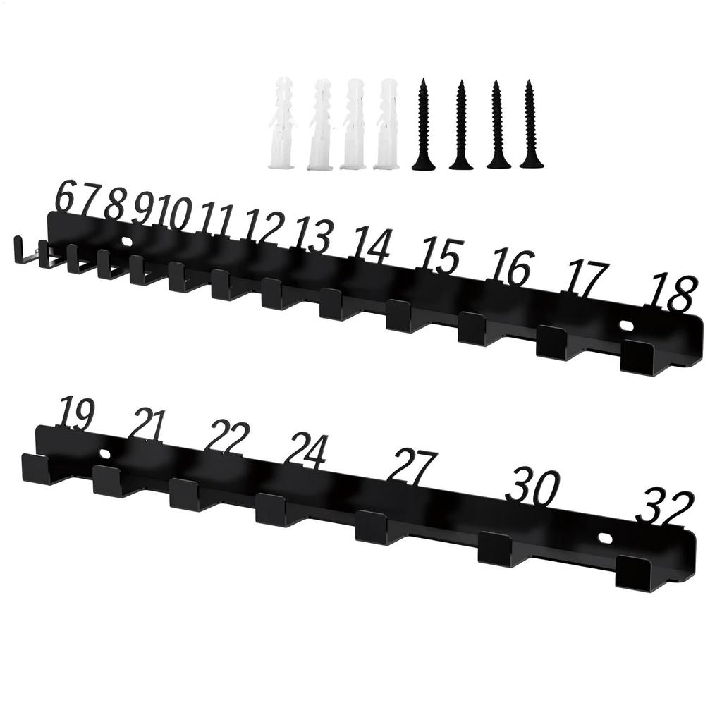 Wandmontierter Schraubenschlüssel-Organizer Einfach zu installieren Eingangsbereich Multifunktionaler Haushalts-Schlüsselhaken Schraubenschlüsselhalter mit Nummer