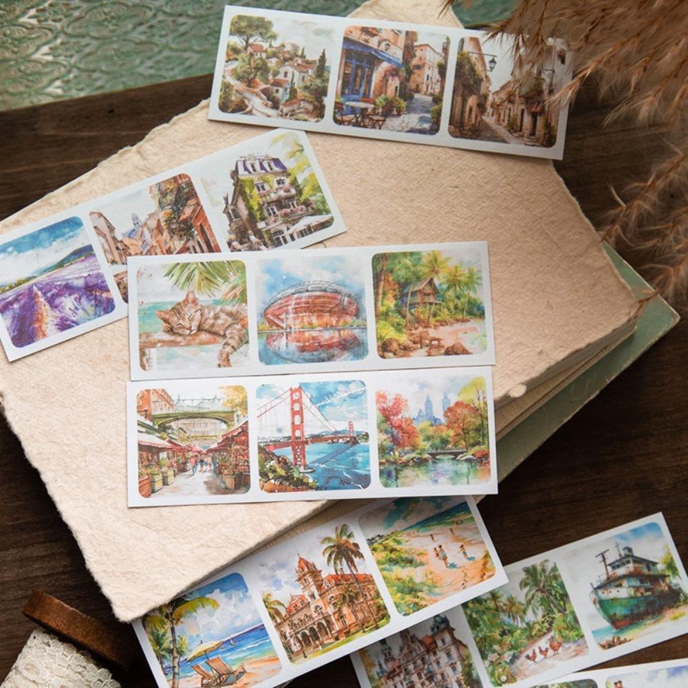 

30 pcs Travel Scenery Collage Material Decorative 6 Styles Junk Journal Supplies Collection 1