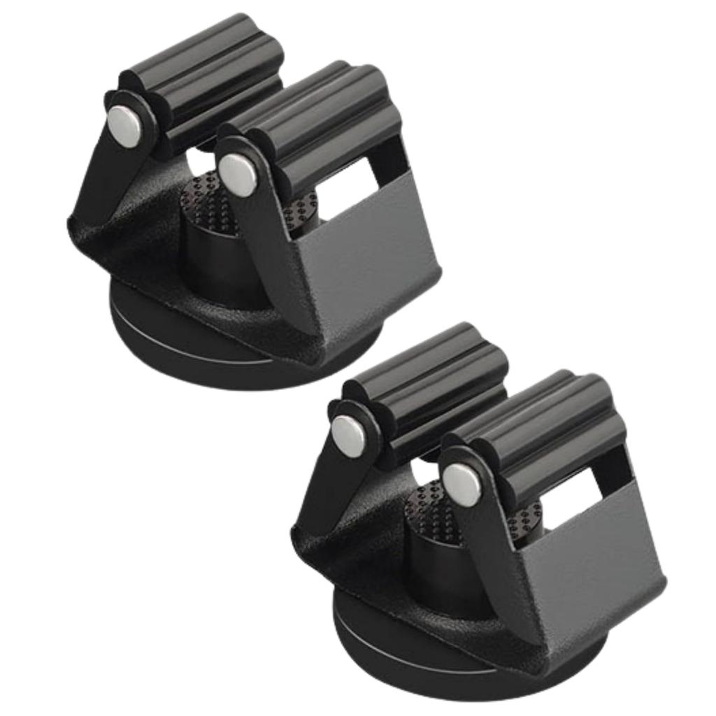 East Leaf Mop Holder, Strong Magnetic Wall Mount, Cleaning Tool Storage, Set of 2, Non-Slip, Black