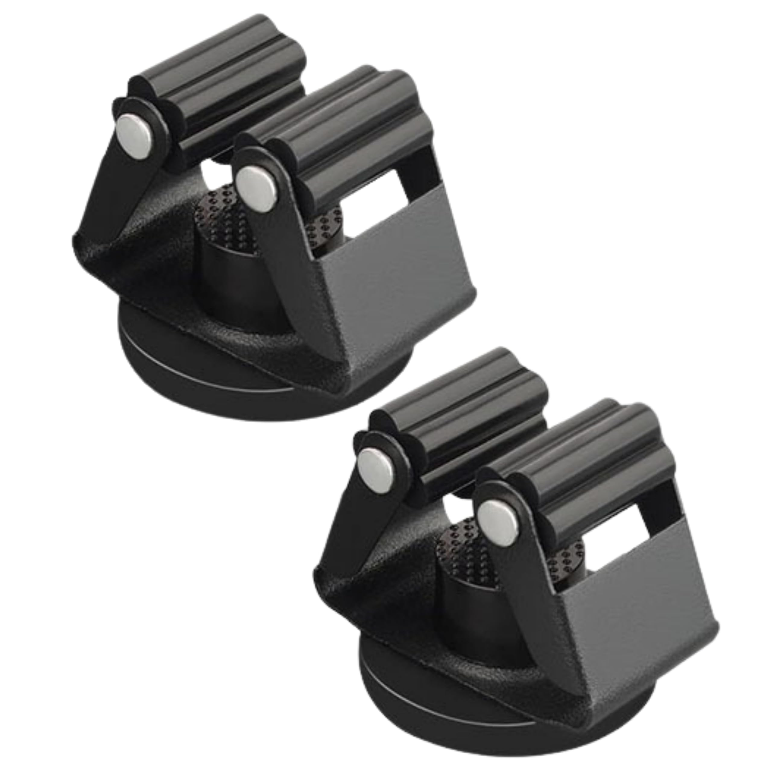 

East Leaf Mop Holder, Strong Magnetic Wall Mount, Cleaning Tool Storage, Set of 2, Non-Slip, Black