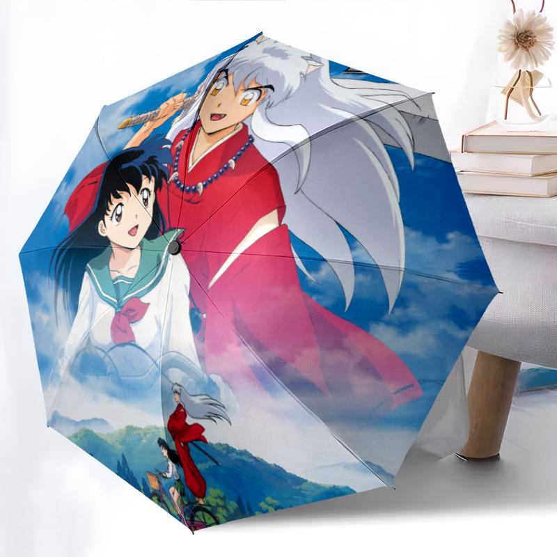 Inuyasha Automatic Umbrella - Suitable Travel Outdoor Portable Umbrella Birthday Gift Daily Essentials