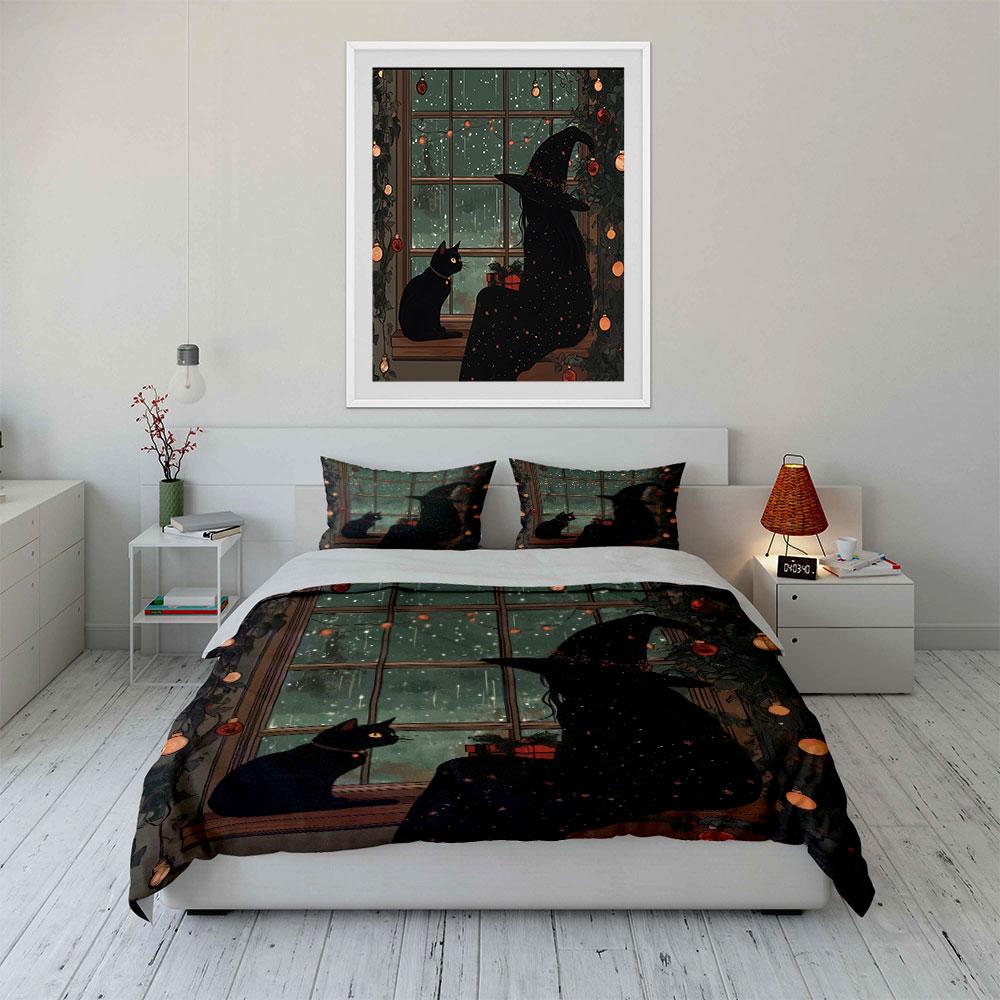Design di strega accogliente Decorazione per la casa Morbido Confortevole Copripiumino Set Biancheria da letto Incluso 1*Copripiumino & 2*Federe, Regalo