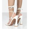 Wish High-heeled Sandals Women's Summer New Square Head Anklet Strap Stiletto Fashion Sandals Large Size