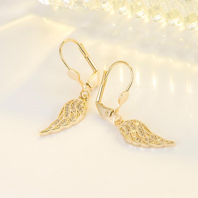 100 % 14k Gold-Ohrring für Frauen, feiner Aros Mujer Oreja, echter Diamant-Edelstein-Schmuck, Orecchini-Tropfenohrring für Frauen