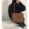 Vegetable Tanned Cowhide Mailman Bag Women's Minimalist One-shoulder Briefcase Commuter Large Capacity Genuine Leather Women's Bag
