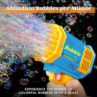 Children's Bubble Gun, Electric Bubble Machine Gun Toy, Suitable For Children Over 3 Years Old, Party Gift, Summer Toy, Battery And Liquid Free