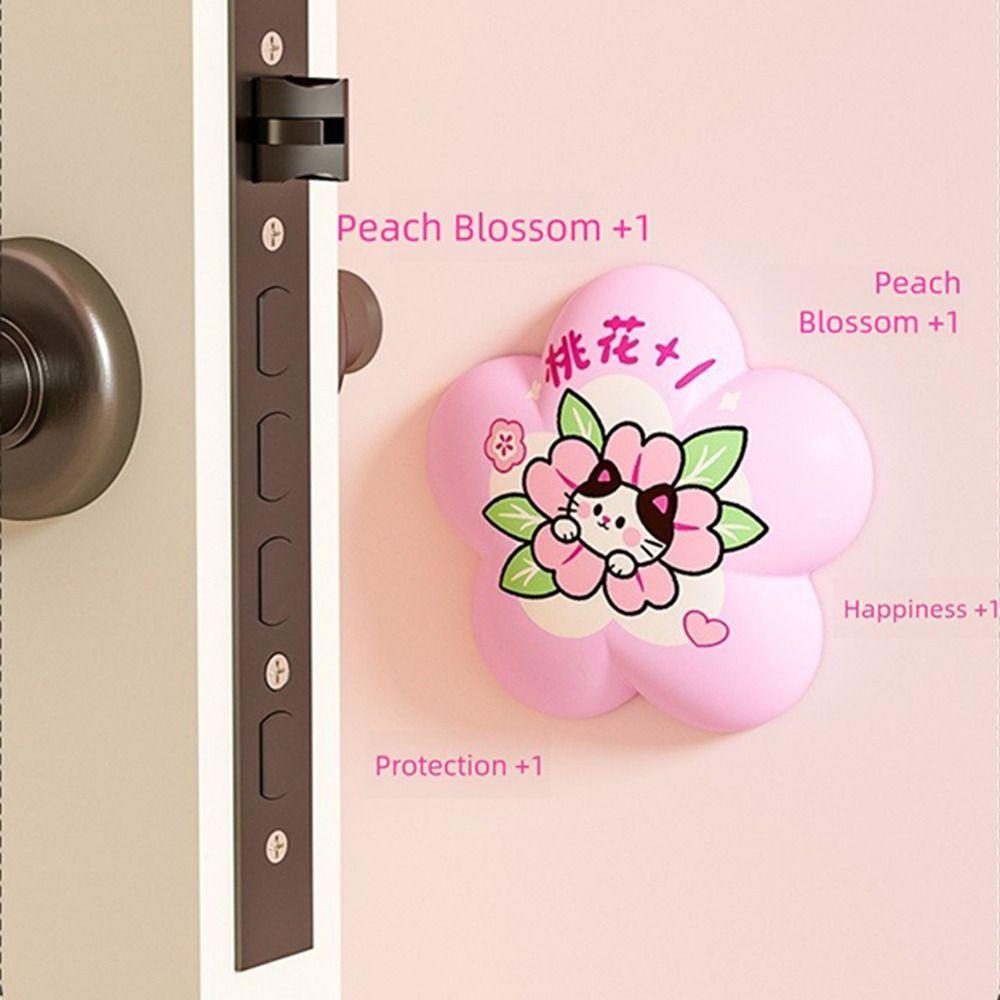 Durable PVC Door Stopper Silent Self-adhesive Wall Protector Cartoon Anti-collision Doorknob Bumper for Home