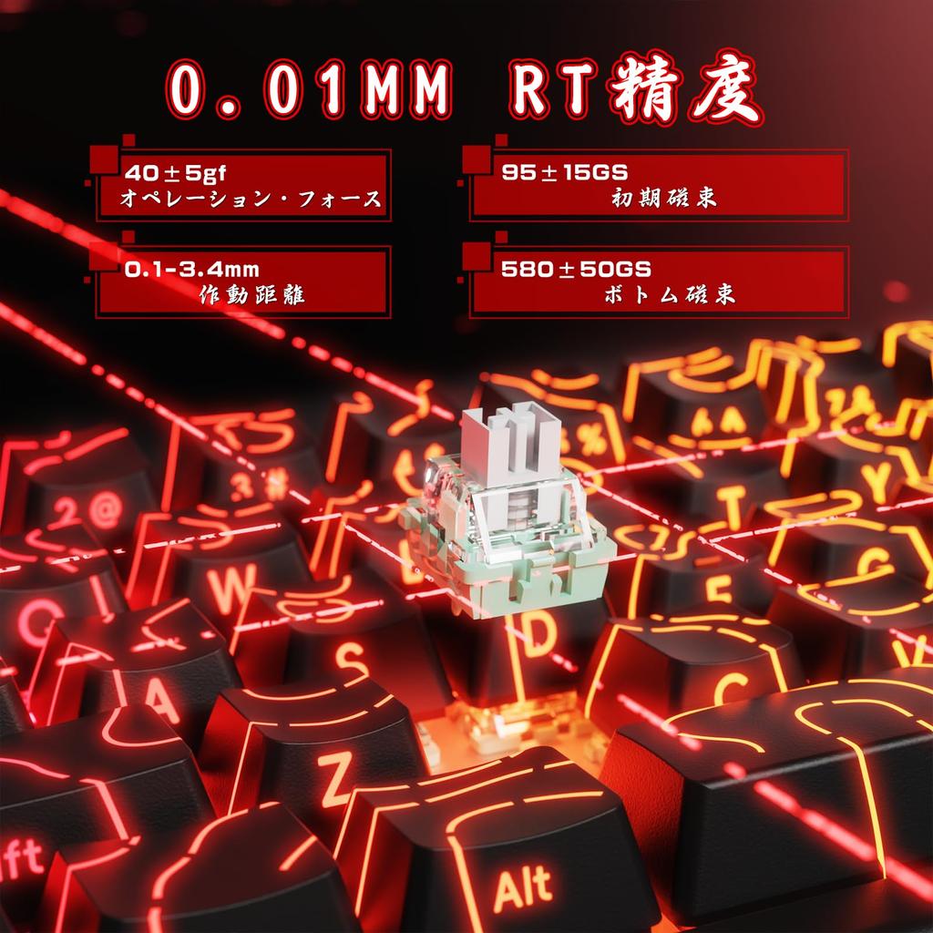 MAMBASNAKE x ATTACK SHARK X68PROHE X11 Gaming Keyboard and Mouse Rapid Trigger Magnetic 3 8Khz PBT Super PAW3311 RGB Magnetic Charging Base Black