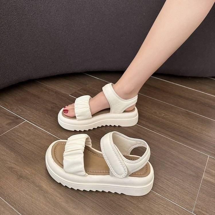 

Спортивные сандалии женские летние новые на толстой подошве универсальные изысканные не утомляют ноги праздничная пляжная обувь 38