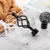 Hollow Out Round Iron Curtain Accessories Curtain Rods Head Roman Rod Head Curtain Rods Ends Caps